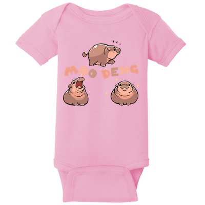 Pygmy Hippo Vintage Moo Dang Bootleg Funny Baby Bodysuit