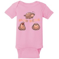 Pygmy Hippo Vintage Moo Dang Bootleg Funny Baby Bodysuit
