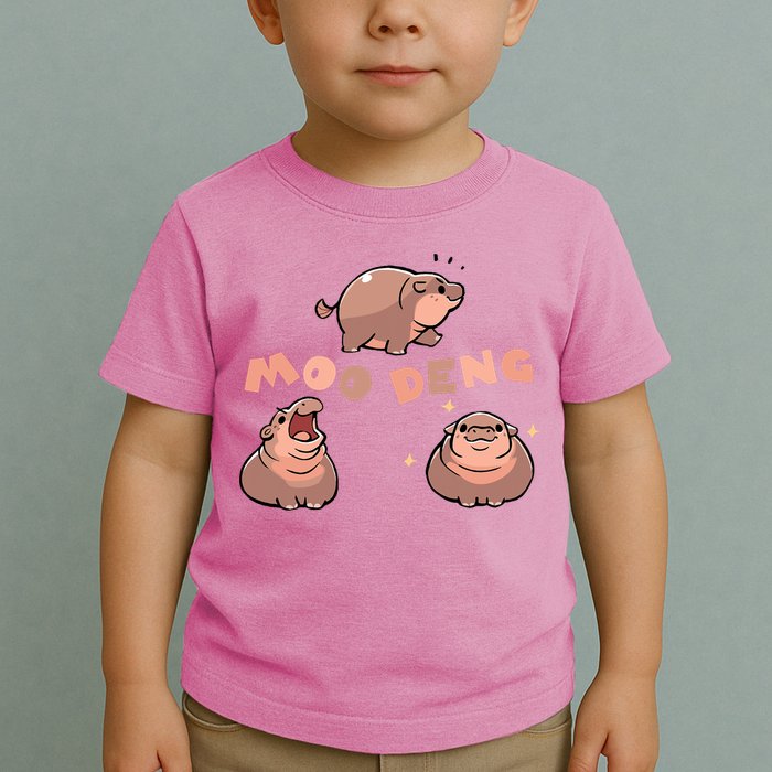 Pygmy Hippo Vintage Moo Dang Bootleg Funny Toddler T-Shirt