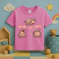 Pygmy Hippo Vintage Moo Dang Bootleg Funny Toddler T-Shirt