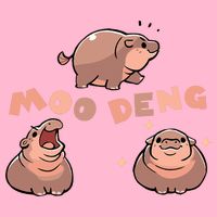 Pygmy Hippo Vintage Moo Dang Bootleg Funny Visor