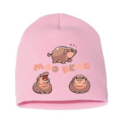 Pygmy Hippo Vintage Moo Dang Bootleg Funny Short Acrylic Beanie