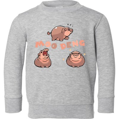 Pygmy Hippo Vintage Moo Dang Bootleg Funny Toddler Sweatshirt