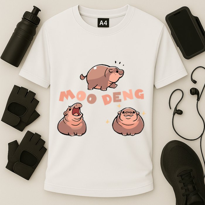 Pygmy Hippo Vintage Moo Dang Bootleg Funny Performance Shirt