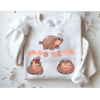 Pygmy Hippo Vintage Moo Dang Bootleg Funny Sweatshirt