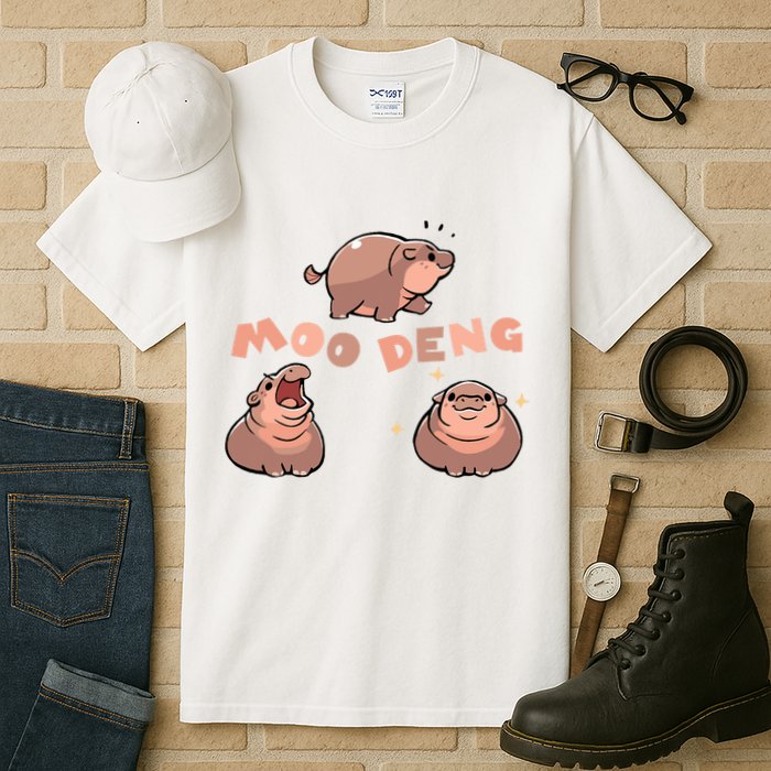 Pygmy Hippo Vintage Moo Dang Bootleg Funny Tall T-Shirt