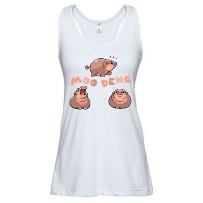 Pygmy Hippo Vintage Moo Dang Bootleg Funny Ladies Essential Flowy Tank