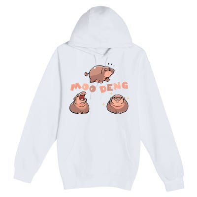 Pygmy Hippo Vintage Moo Dang Bootleg Funny Premium Pullover Hoodie