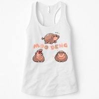 Pygmy Hippo Vintage Moo Dang Bootleg Funny Womens Tank Top