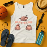 Pygmy Hippo Vintage Moo Dang Bootleg Funny Tank Top