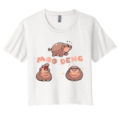 Pygmy Hippo Vintage Moo Dang Bootleg Funny Crop Top