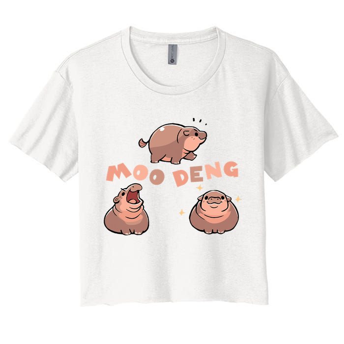 Pygmy Hippo Vintage Moo Dang Bootleg Funny Crop Top