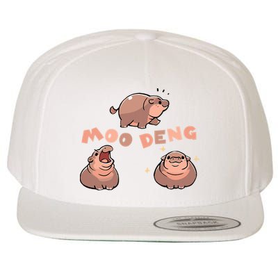 Pygmy Hippo Vintage Moo Dang Bootleg Funny Wool Snapback Cap