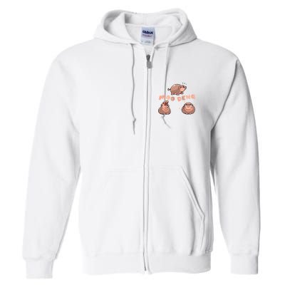 Pygmy Hippo Vintage Moo Dang Bootleg Funny Full Zip Hoodie