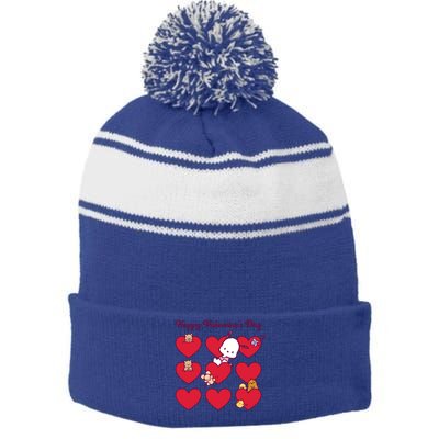 Pochacco Happy Valentine's Day Gift Stripe Pom Pom Beanie