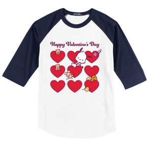 Pochacco Happy Valentine's Day Gift Baseball Sleeve Shirt