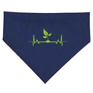 Plant Heartbeat Vegan Plant Lover USA-Made Doggie Bandana