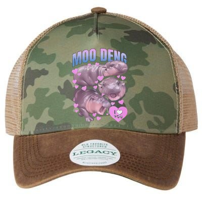 Pygmy Hippo Vintage Moo Dang Bootleg Funny Moodeng Gift Legacy Tie Dye Trucker Hat