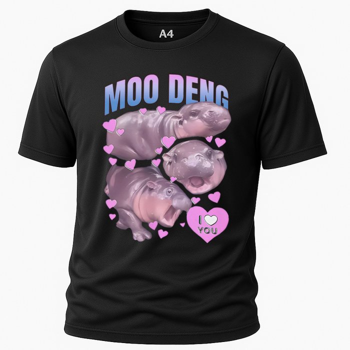 Pygmy Hippo Vintage Moo Dang Bootleg Funny Moodeng Gift Performance Shirt