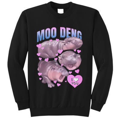 Pygmy Hippo Vintage Moo Dang Bootleg Funny Moodeng Gift Sweatshirt
