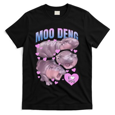 Pygmy Hippo Vintage Moo Dang Bootleg Funny Moodeng Gift T-Shirt