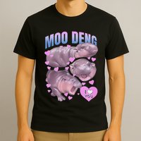 Pygmy Hippo Vintage Moo Dang Bootleg Funny Moodeng Gift T-Shirt