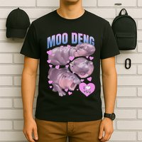 Pygmy Hippo Vintage Moo Dang Bootleg Funny Moodeng Gift T-Shirt