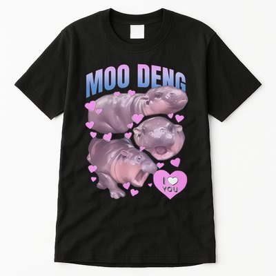 Pygmy Hippo Vintage Moo Dang Bootleg Funny Moodeng Gift Tall T-Shirt