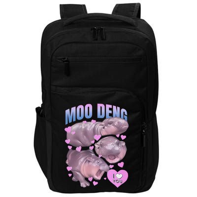 Pygmy Hippo Vintage Moo Dang Bootleg Funny Moodeng Gift Impact Tech Backpack