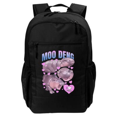 Pygmy Hippo Vintage Moo Dang Bootleg Funny Moodeng Gift Backpack