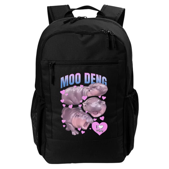 Pygmy Hippo Vintage Moo Dang Bootleg Funny Moodeng Gift Backpack