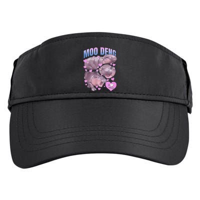 Pygmy Hippo Vintage Moo Dang Bootleg Funny Moodeng Gift Adult Drive Performance Visor