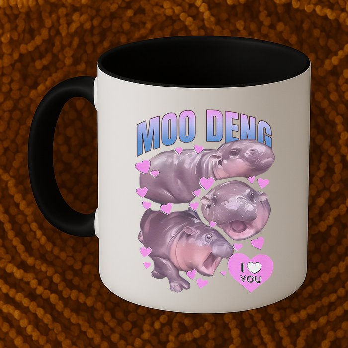 Pygmy Hippo Vintage Moo Dang Bootleg Funny Moodeng Gift Mug