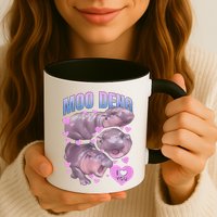 Pygmy Hippo Vintage Moo Dang Bootleg Funny Moodeng Gift Mug