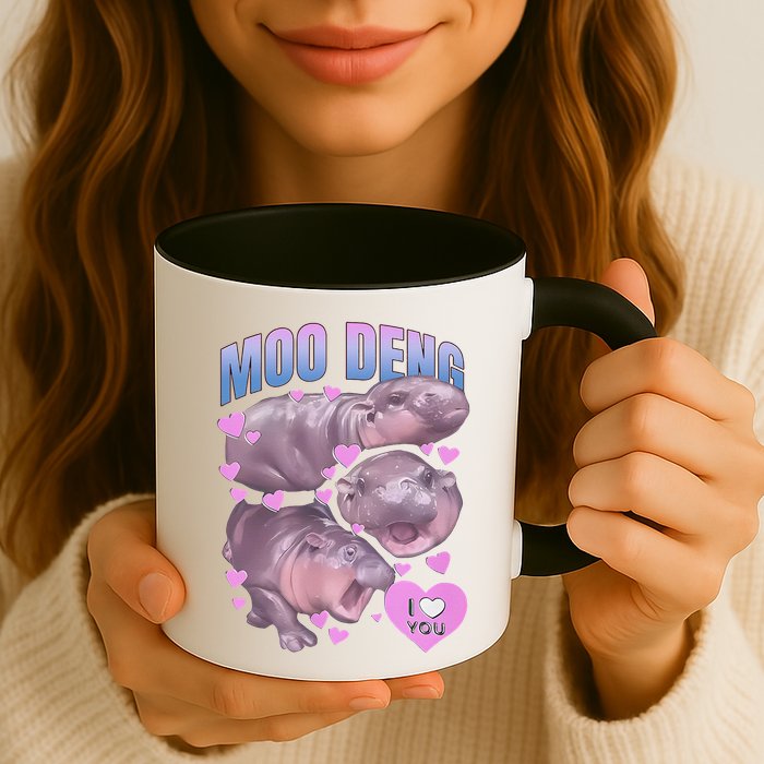 Pygmy Hippo Vintage Moo Dang Bootleg Funny Moodeng Gift Mug