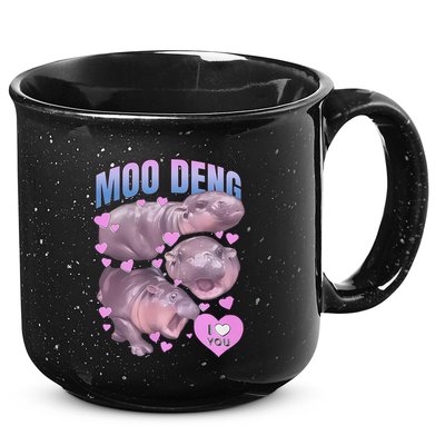 Pygmy Hippo Vintage Moo Dang Bootleg Funny Moodeng Gift 15oz Campfire Ceramic Mug