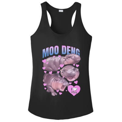 Pygmy Hippo Vintage Moo Dang Bootleg Funny Moodeng Gift Ladies PosiCharge Competitor Racerback Tank