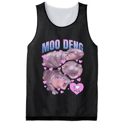 Pygmy Hippo Vintage Moo Dang Bootleg Funny Moodeng Gift Mesh Reversible Basketball Jersey Tank