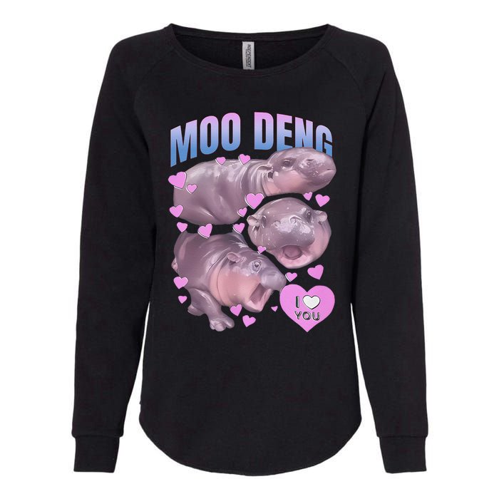 Pygmy Hippo Vintage Moo Dang Bootleg Funny Moodeng Gift Womens California Wash Sweatshirt