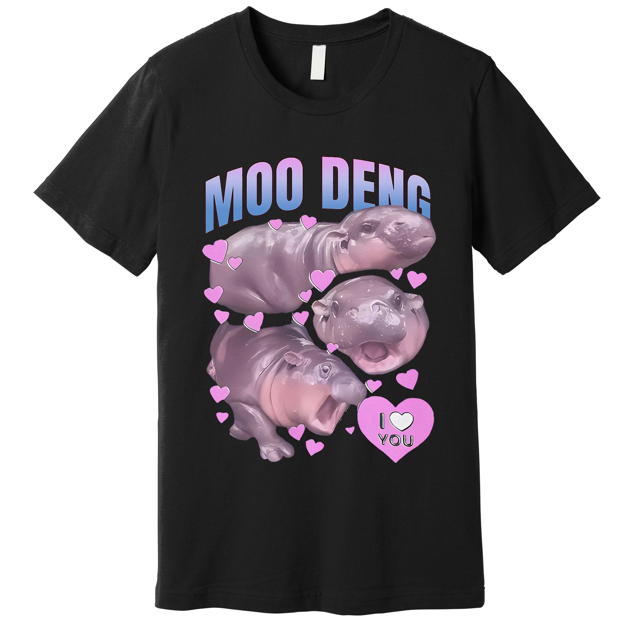 Pygmy Hippo Vintage Moo Dang Bootleg Funny Moodeng Gift Premium T-Shirt