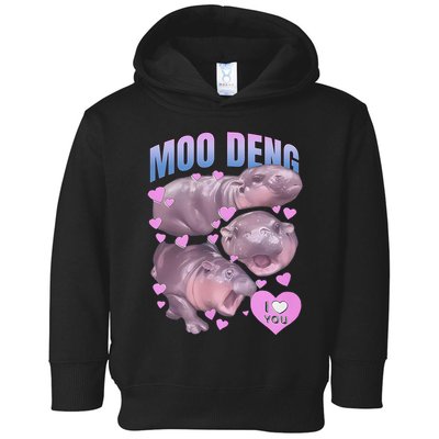 Pygmy Hippo Vintage Moo Dang Bootleg Funny Moodeng Gift Toddler Hoodie