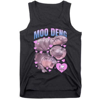 Pygmy Hippo Vintage Moo Dang Bootleg Funny Moodeng Gift Tank Top