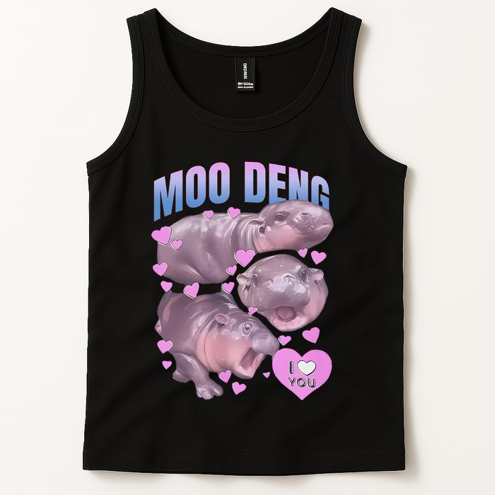 Pygmy Hippo Vintage Moo Dang Bootleg Funny Moodeng Gift Tank Top