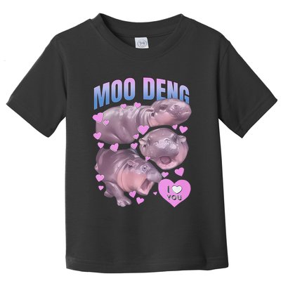 Pygmy Hippo Vintage Moo Dang Bootleg Funny Moodeng Gift Toddler T-Shirt