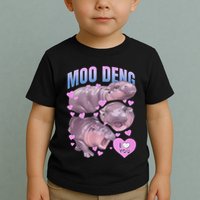 Pygmy Hippo Vintage Moo Dang Bootleg Funny Moodeng Gift Toddler T-Shirt