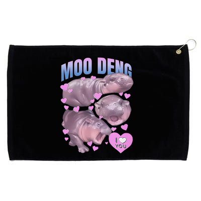 Pygmy Hippo Vintage Moo Dang Bootleg Funny Moodeng Gift Grommeted Golf Towel