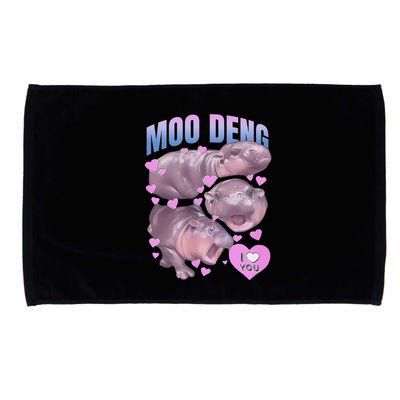Pygmy Hippo Vintage Moo Dang Bootleg Funny Moodeng Gift Microfiber Hand Towel