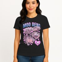 Pygmy Hippo Vintage Moo Dang Bootleg Funny Moodeng Gift Womens T-Shirt