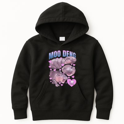 Pygmy Hippo Vintage Moo Dang Bootleg Funny Moodeng Gift Kids Hoodie