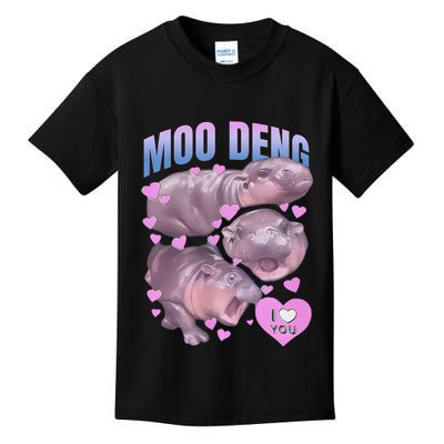 Pygmy Hippo Vintage Moo Dang Bootleg Funny Moodeng Gift Kids T-Shirt